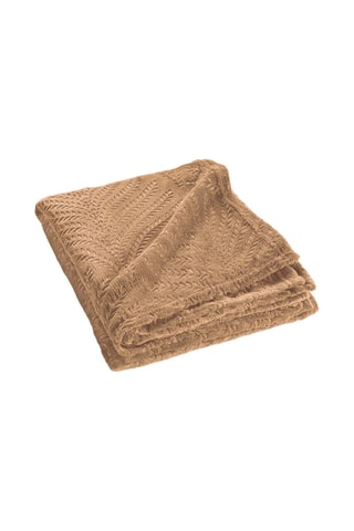 Plaid Nelia - Camel - 125 x 150 cm