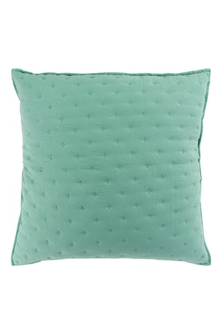 Housse de coussin Mellow Chic 60 x 60 cm - Vert menthe et blanc