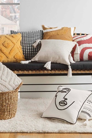 Housse de coussin Zélie Camel - 40 x 40 cm