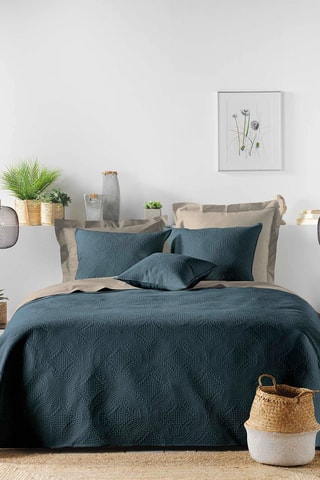 Couvre-lit matelassé Romane Bleu