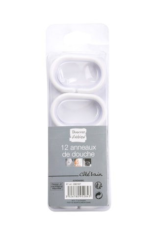 12 anneaux de suspension Blanc