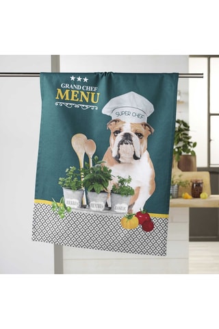 Torchon Hot Dog Bleu canard