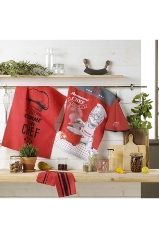 Torchon Comme un chef Rouge