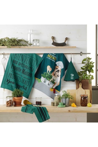 Torchon Popote Vert émeraude