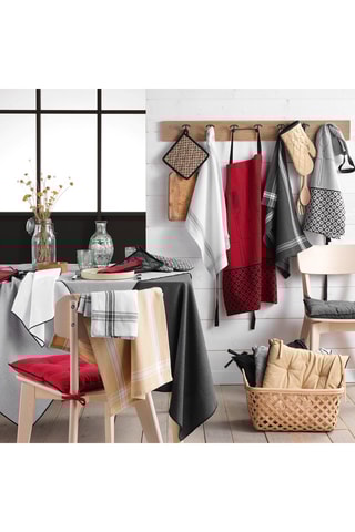 3 serviettes de table Beige et noir