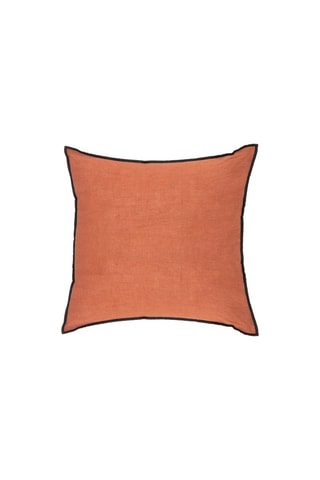 Coussin Linah en lin - Terracotta - 45 x 45 cm