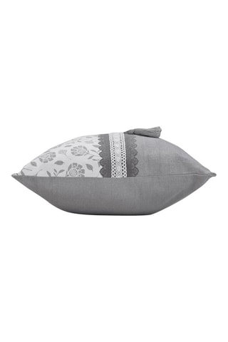 Coussin Flavie - Gris et blanc -  40 x 60 cm