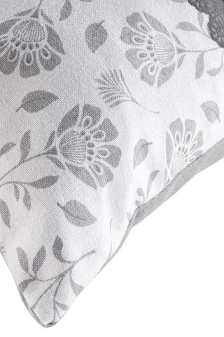 Coussin Flavie - Gris et blanc -  40 x 60 cm