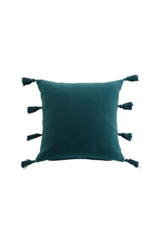 Coussin Tasselina Bleu pétrole - 45 x 45 cm