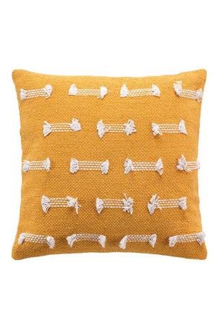 Coussin déhoussable Juline Jaune et blanc - 40 x 40 cm