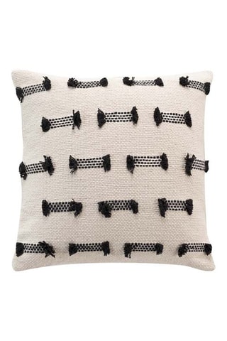 Coussin déhoussable Juline Naturel et noir - 40 x 40 cm