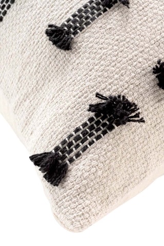 Coussin déhoussable Juline Naturel et noir - 40 x 40 cm