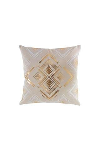 Coussin déhoussable Cybele Beige et doré - 45 x 45 cm