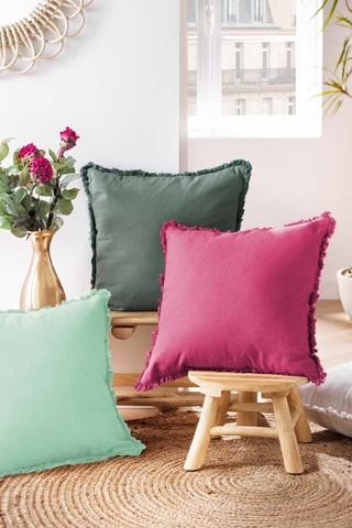 Coussin déhoussable Eve Sauge - 45 x 45 cm