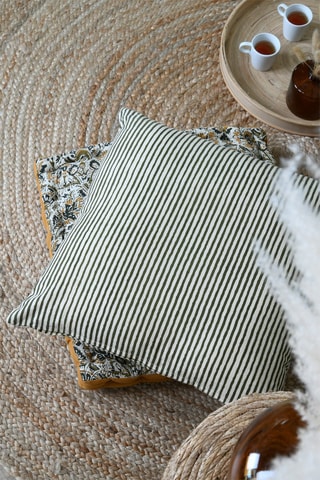 Coussin Soleia - Vert et blanc - 45 x 45 cm