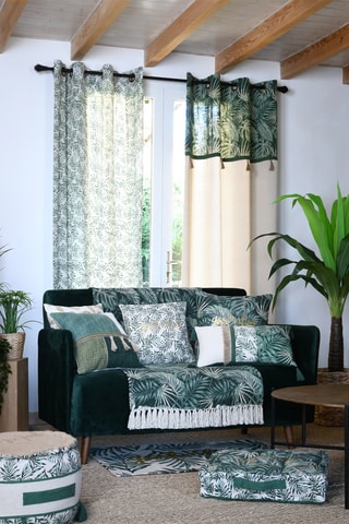 Coussin Vibes - Vert et noir - 40 x 40 cm