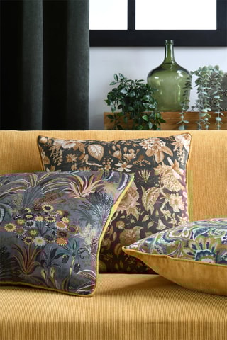 Coussin Mumbai - Ocre et marron - 45 x 45 cm