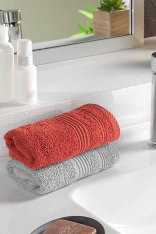 Serviette invité Tendresse Terracotta - 30 x 50 cm