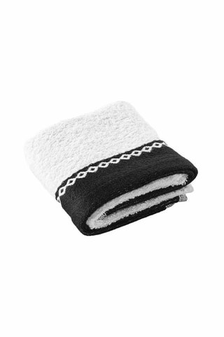 Serviette invité Majesty Noir et blanc - 30 x 50 cm