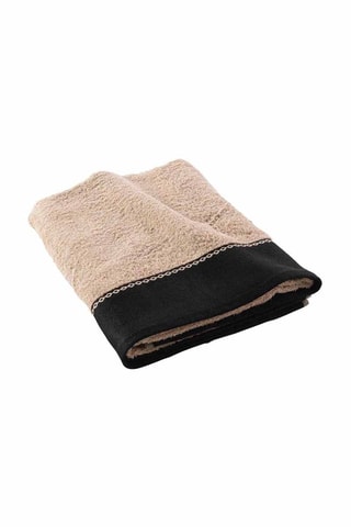 Drap de bain Majesty - Noir et sable - 90 x 150 cm