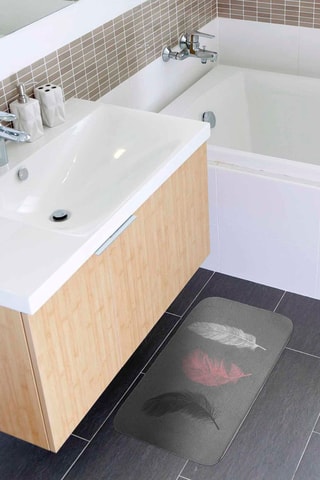 Tapis de bain Penelope Gris - 45 x 75 cm