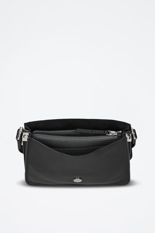Sac bandoulière en cuir Marva Wave - Noir