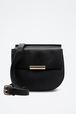 Sac bandoulière en cuir Maple May - Noir
