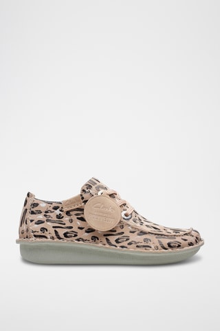 Derbys en cuir Funny - Beige et noir