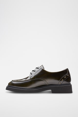 Derbys en cuir verni Splend Weave - Noir