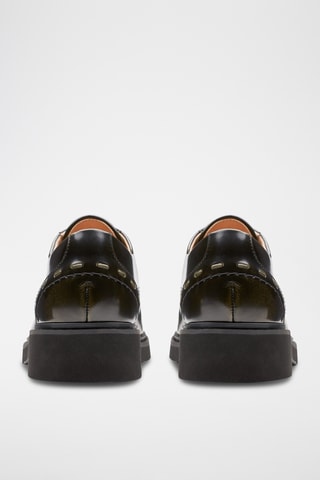 Derbys en cuir verni Splend Weave - Noir