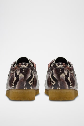 Derbys en cuir Wallabee - Marron foncé et blanc