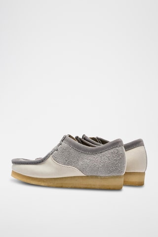 Derbys en nubuck Wallabee - Gris clair et blanc