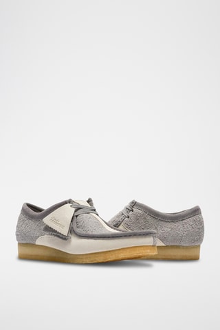 Derbys en nubuck Wallabee - Gris clair et blanc