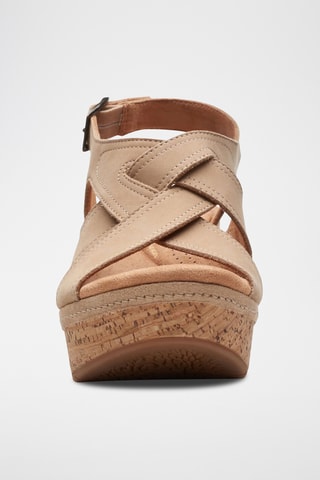 Sandales compensées en nubuck Elleri - Beige