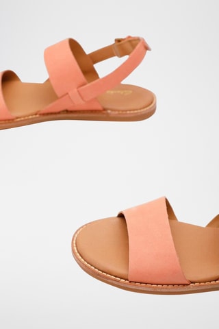 Sandales en nubuck Karsea - Corail