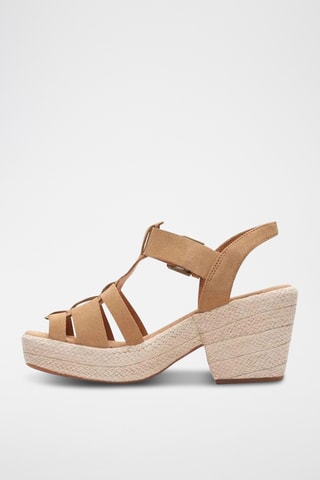 Sandales à talons en nubuck Maritsa 70 - Marron clair