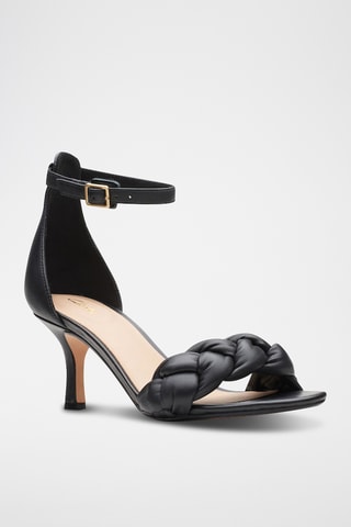 Sandales à talons en cuir Amali - Noir