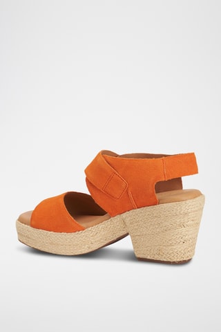 Sandales à talons en nubuck KimmeiHi Strap - Orange