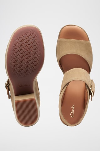 Sandales à talons en nubuck KimmeiHi Strap - Camel