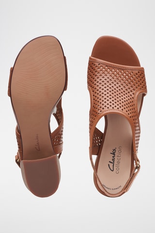 Sandales à talons en cuir Caroleigh - Marron clair