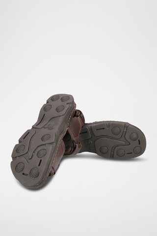 Sandales en cuir ATL - Marron foncé