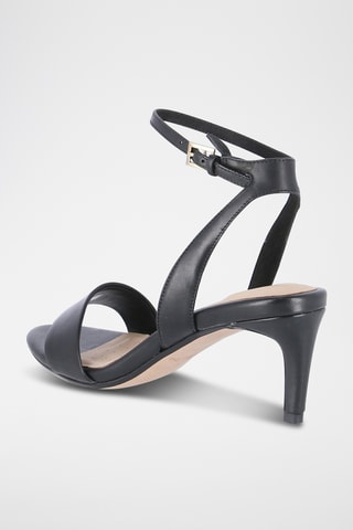 Sandales à talons en cuir Amali - Noir