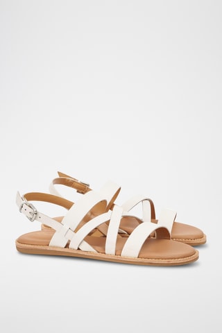 Sandales en cuir Karsea - Blanc