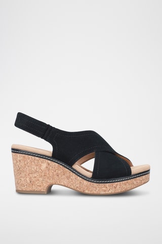 Sandales à talons en nubuck Giselle - Noir