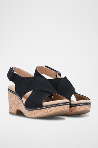 Sandales à talons en nubuck Giselle - Noir