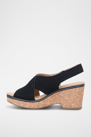 Sandales à talons en nubuck Giselle - Noir