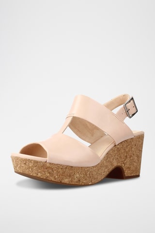 Sandales à talons en en cuir Maritsa - Rose poudré