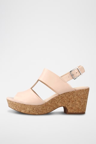 Sandales à talons en en cuir Maritsa - Rose poudré