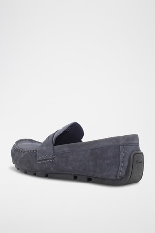 Mocassins en nubuck Oswick - Bleu marine