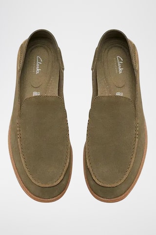 Mocassins en nubuck Clarkbay - Vert olive
